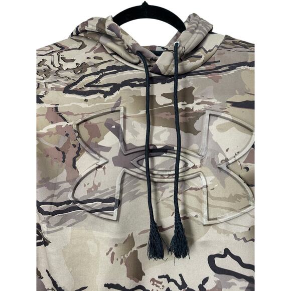 Under Armour Hoodie Mens Size M Brown Camo Sweatshirt Athleisure Outdoor Hunting - Picture 2 of 10